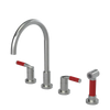 Rubinet Widespread Kitchen Set with Hand Spray Satin Nickel