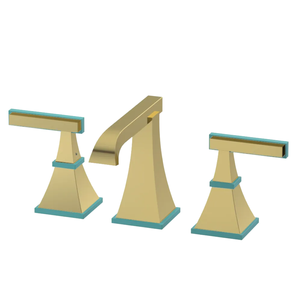 Rubinet Widespread Lav. Set. (less drain) Natural Brass