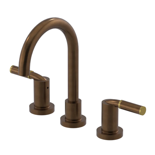 Rubinet Widespread Lav set (less drain) Tuscan Brass