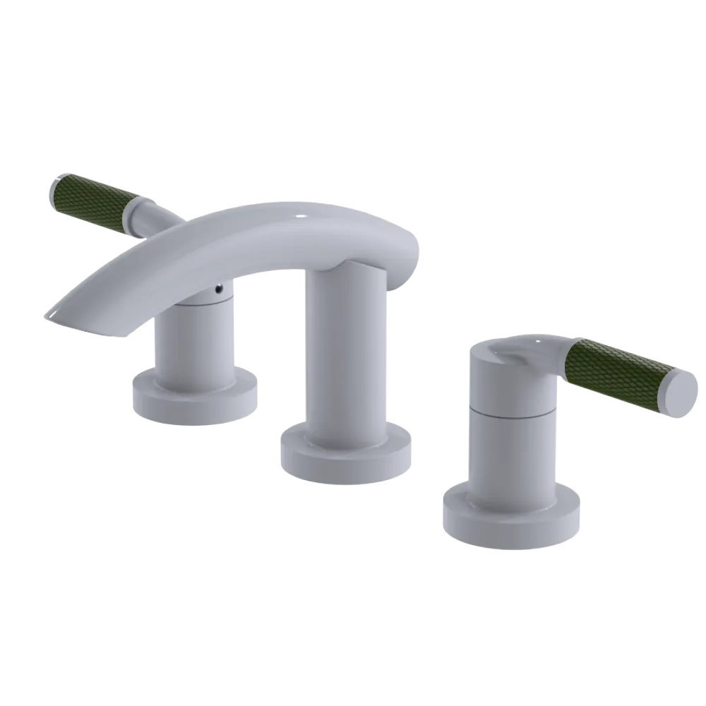 Rubinet Widespread Lav. Set. (less drain) White