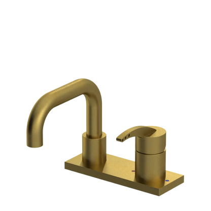 Rubinet 4" Centre Single Control Lav. Set. with Genesis spout (less drain) Antique Brass Matt