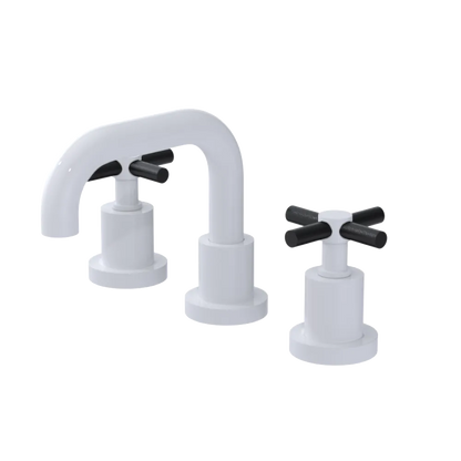 Rubinet Widespread Lav. Set. (less drain) White