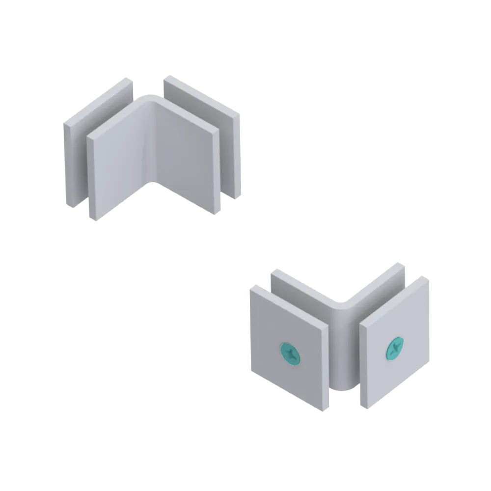 Rubinet 90 Glass to Glass Open Face Matt White