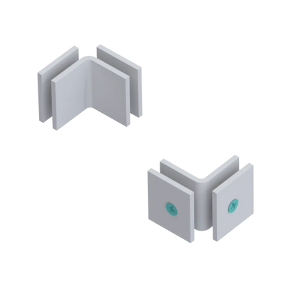 Rubinet 90 Glass to Glass Open Face Matt White