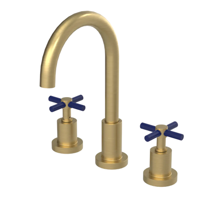 Rubinet Widespread Kitchen Set with LaSalle Spout Satin Brass