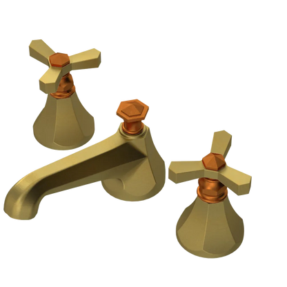 Rubinet Widespread Lav. Set. (less drain) Antique Brass Matt