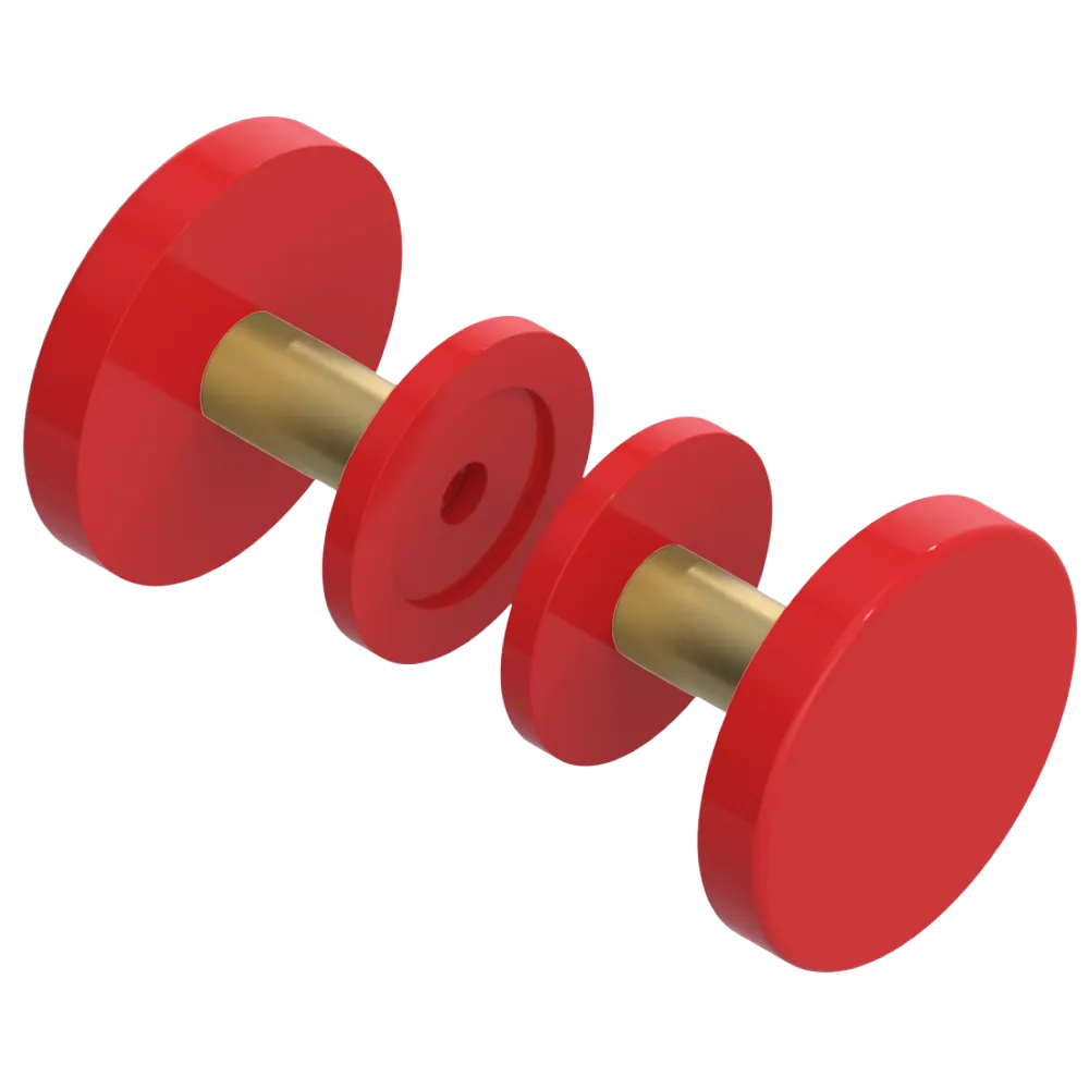 Rubinet Shower Door Knob (set) Red