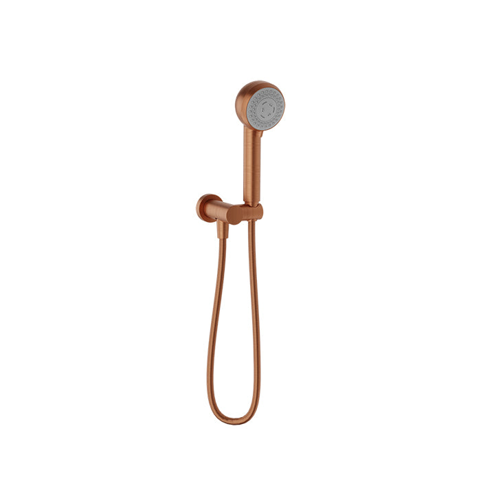 Baril 2-spray anti-limestone hand shower on wall-mounted supply elbow