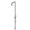 Rubinet Pressure Balance Outdoor Shower with Hand Held Shower & 10" Shower Head - 304 Stainless Steel Satin Nickel