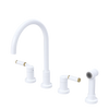 Rubinet Widespread Kitchen Set with Hand Spray White