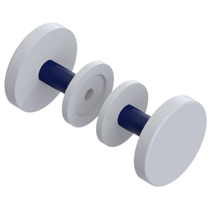 Rubinet Shower Door Knob (set) White
