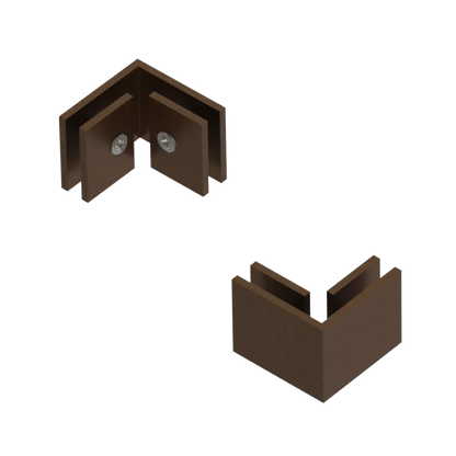 Rubinet 90 Glass to Glass Tuscan Brass