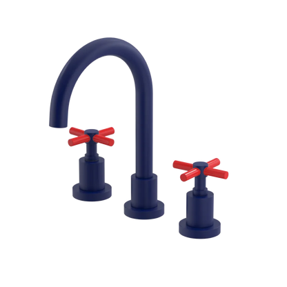 Rubinet Widespread Lav. Set. (less drain) Midnight Blue