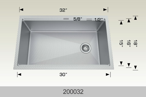 Bosco 230032 32" Stainless Steel Undermount Workstation Kitchen Sink