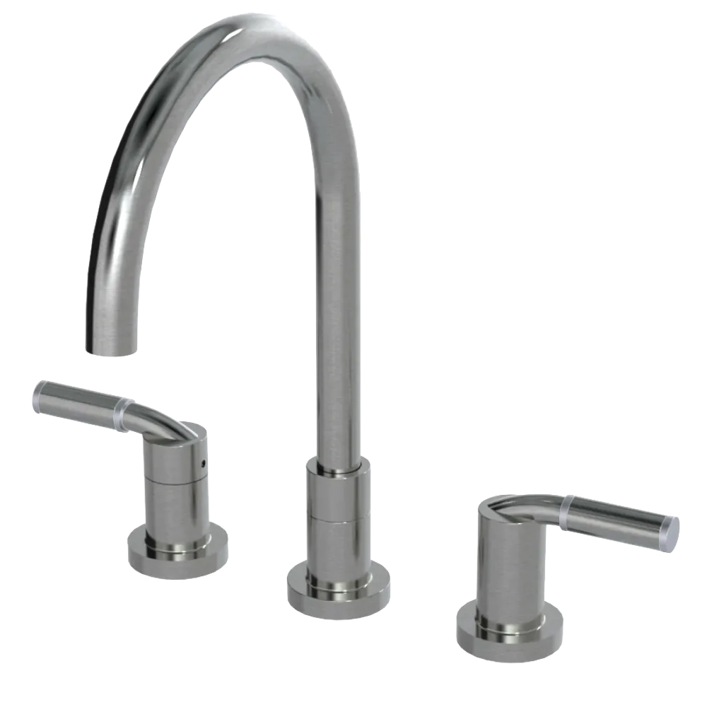 Rubinet Widespread Kitchen Set Satin Nickel