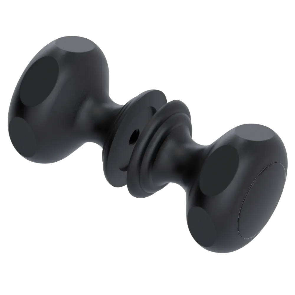 Rubinet Shower Door Knob (set) Matt Black