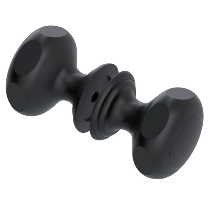 Rubinet Shower Door Knob (set) Matt Black