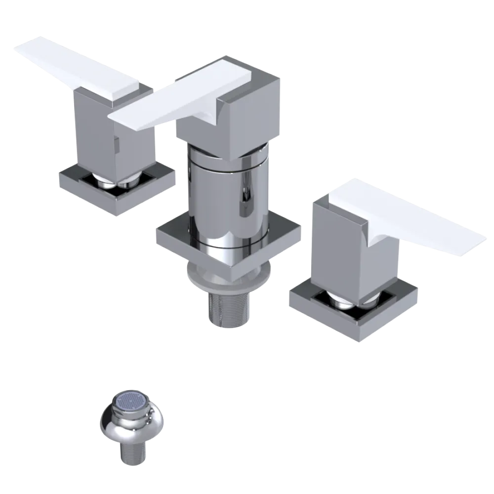 Rubinet Bidet Fitting with Spray, Diverter, and Vacuum Breaker (less drain) Chrome
