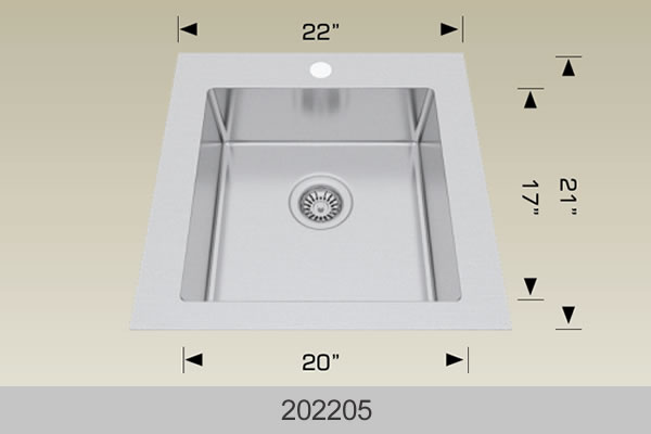Bosco 202205 Stainless Steel Drop-In Sink