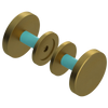 Rubinet Shower Door Knob (set) Antique Brass Matt