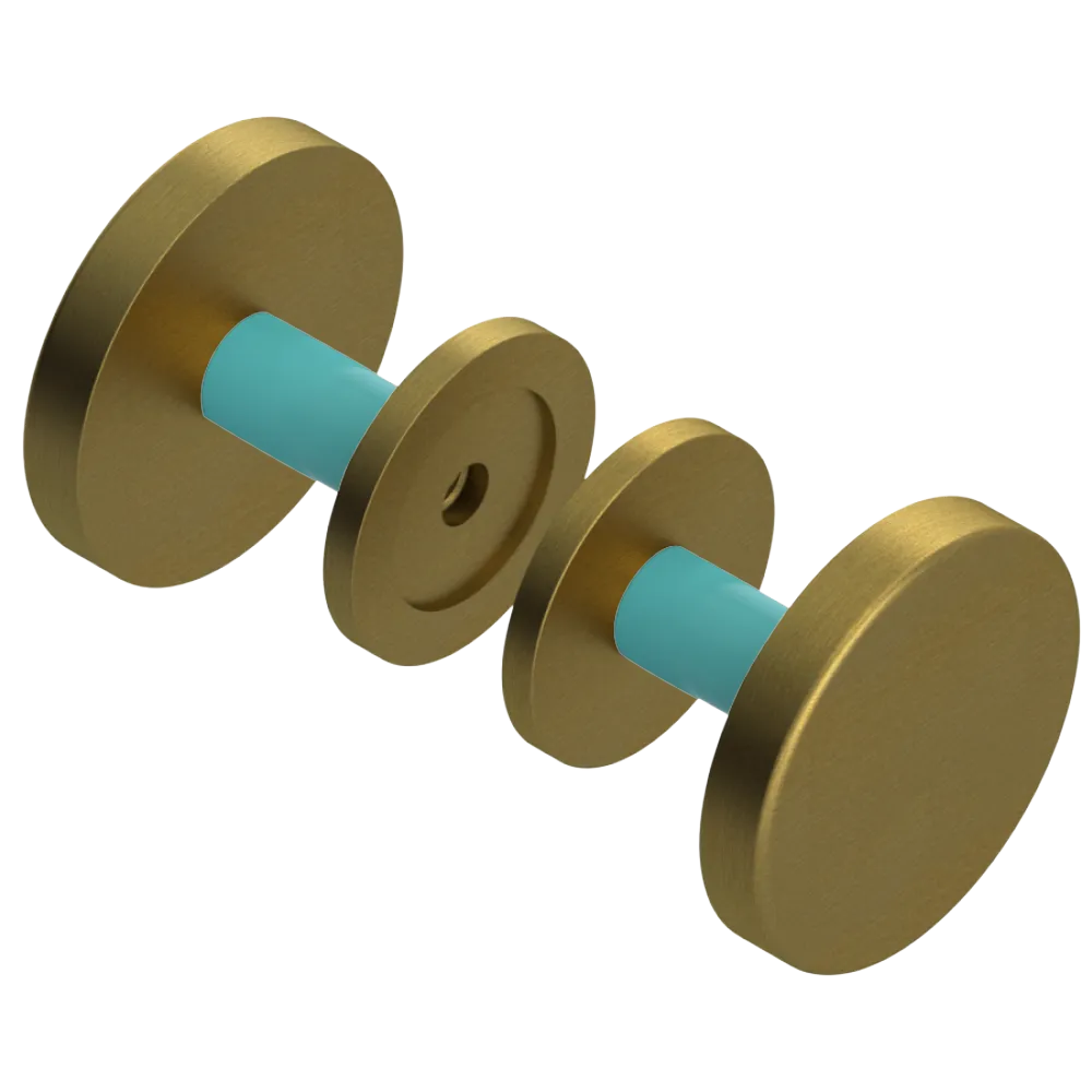 Rubinet Shower Door Knob (set) Antique Brass Matt