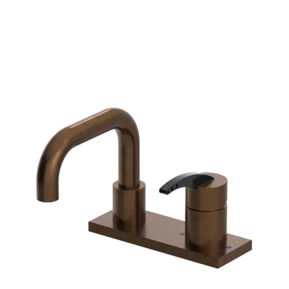 Rubinet 4" Centre Single Control Lav. Set. with Genesis spout (less drain) Tuscan Brass