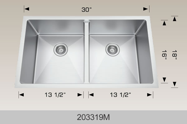 Bosco 203319M 30" Stainless Steel Undermount Kitchen Sink