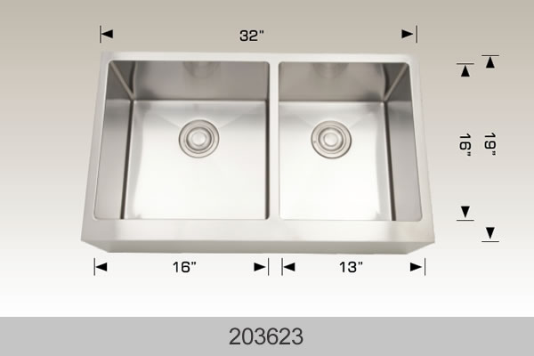 Bosco 203623 32" Stainless Steel Apron-Front (Farmhouse) Kitchen Sink