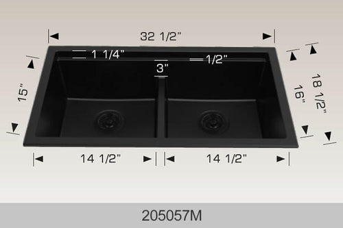 Bosco 205057M 32" Granite Composite Kitchen Sink