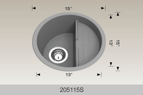 Bosco 205115S 15" Granite Composite Sink