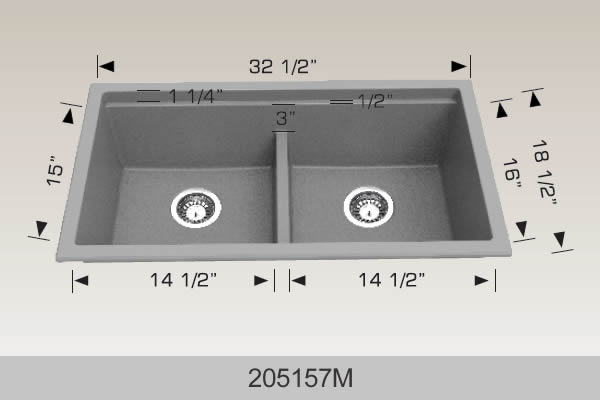 Bosco 205157M 32" Granite Composite Kitchen Sink