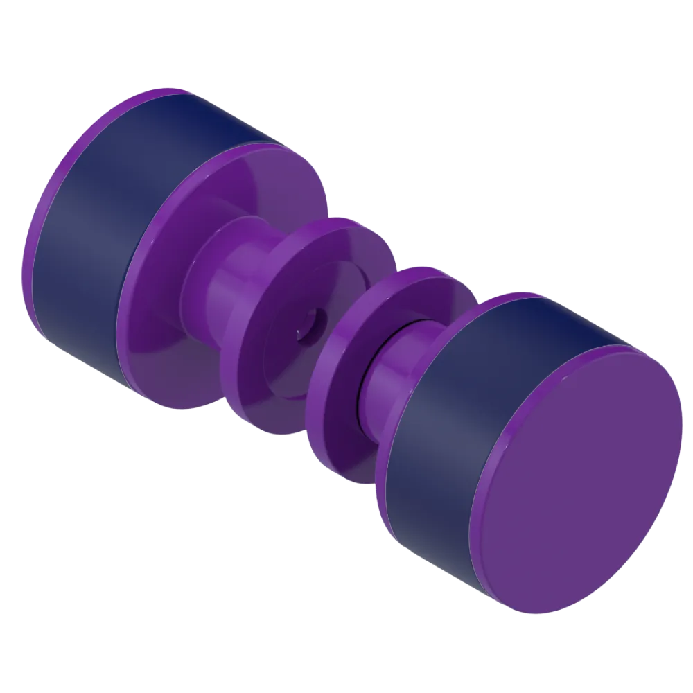 Rubinet Shower Door Knob (set) Purple Haze