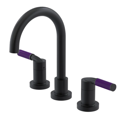 Rubinet Widespread Lav. Set. (less drain) Matt Black