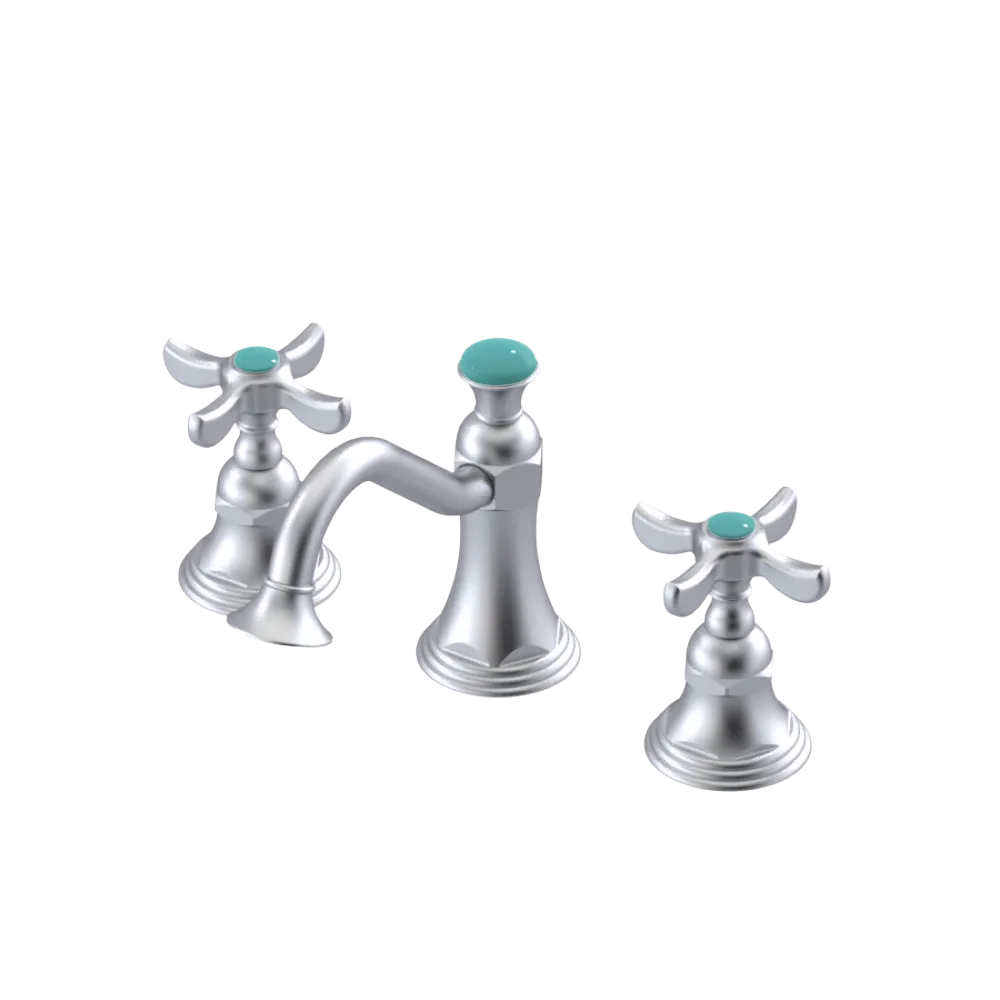 Rubinet Widespread Lav. Set. (less drain) Satin Chrome