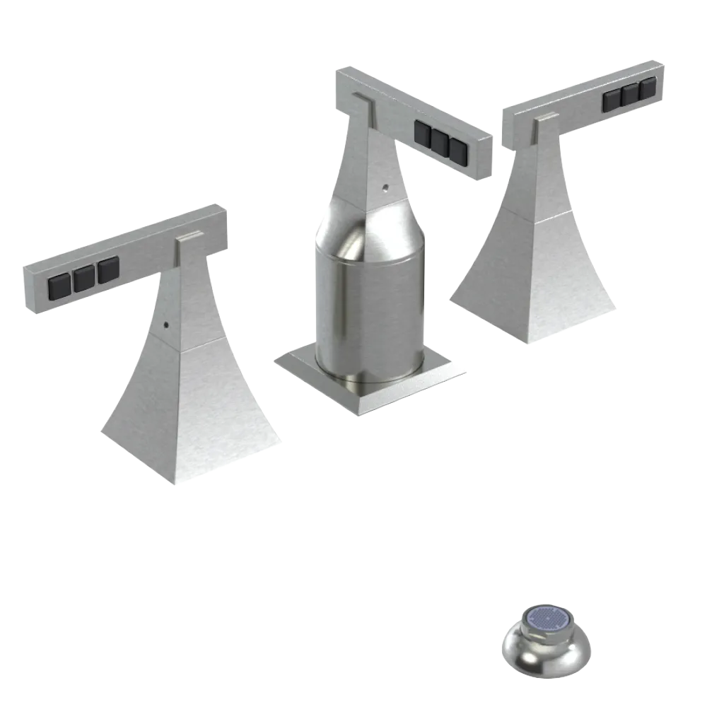 Rubinet Bidet Fitting with Spray, Diverter, and Vacum Breaker (Less Drain) Satin Nickel