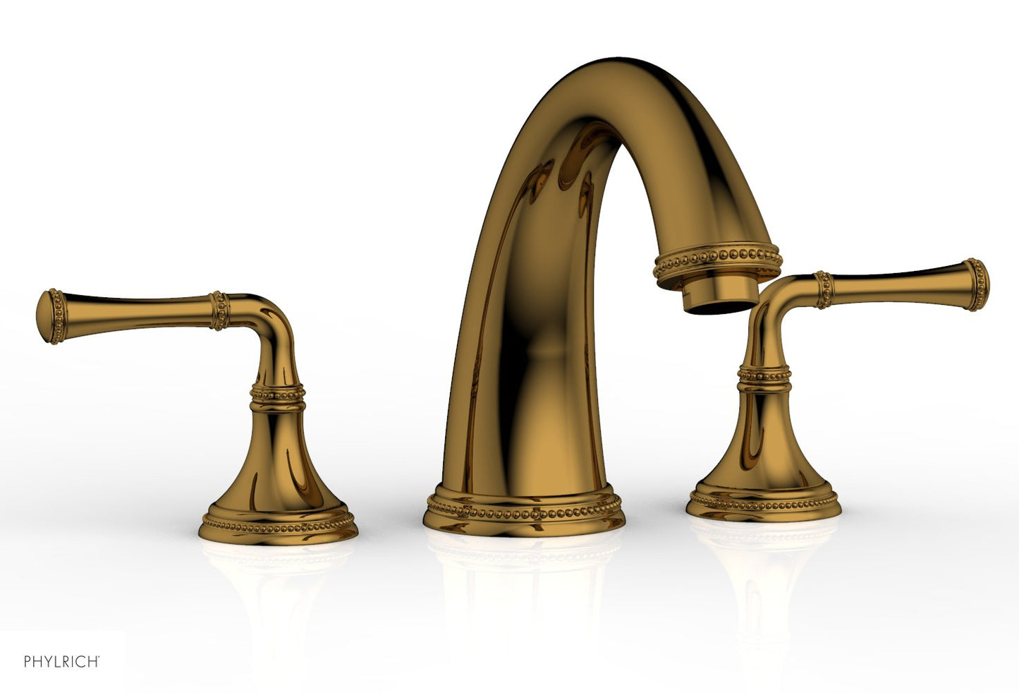 Phylrich BEADED Deck Tub Set - Lever Handles 207-40
