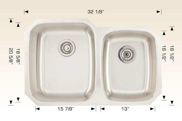 Bosco Builder Series Undermount Sink 32 x 20