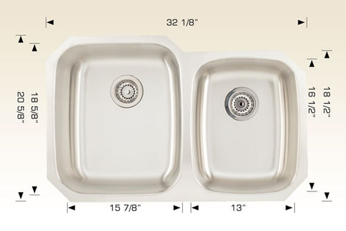Bosco Builder Series Undermount Sink 32 x 20