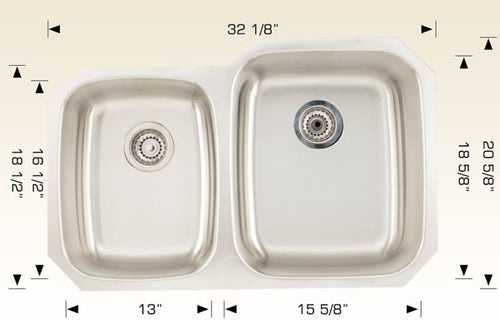 Bosco Builder Series Undermount Sink 32 x 20