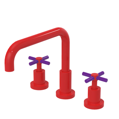 Rubinet Widespread Kitchen Set Red