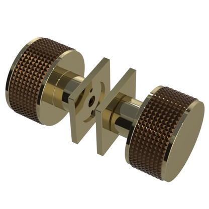 Rubinet Shower Door Knob (set) Natural Brass
