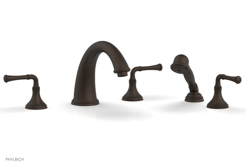 Phylrich COINED Deck Tub Set with Hand Shower - Lever Handles 208-48