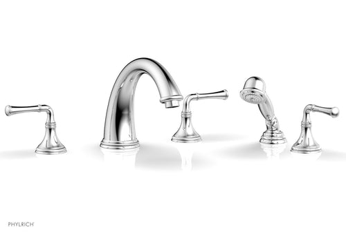 Phylrich COINED Deck Tub Set with Hand Shower - Lever Handles 208-48
