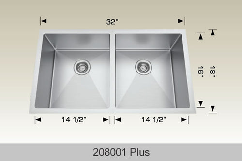 Bosco Standard Plus Series Kitchen Sink 32 x 18