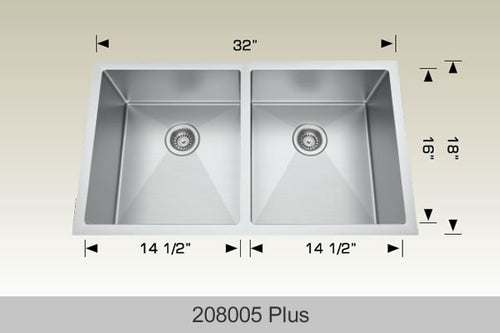 Bosco Standard Plus Series Kitchen Sink 32 x 18