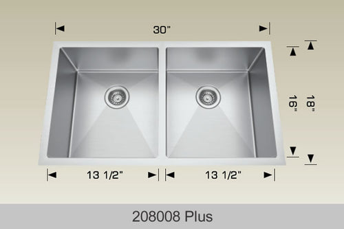 Bosco Standard Plus Series Kitchen Sink 30 x 18