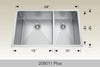 Bosco Standard Plus Series Kitchen Sink 28 x 18