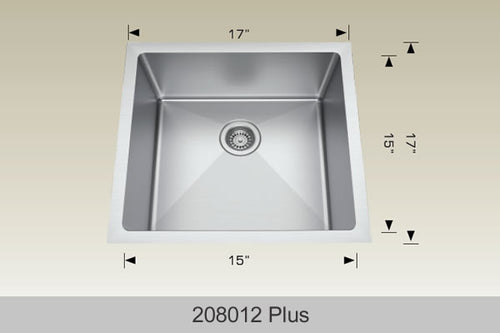 Bosco Standard Plus Series Kitchen Sink 17x 17