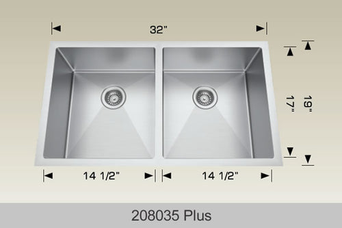 Bosco Standard Plus Series Kitchen Sink 32 x 19