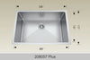 Bosco Standard Plus Series Kitchen Sink 28 x 19